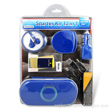 Starter Kit for PSP2 with Carry Bag, Includes USB Car Charger and Screen Protection Film